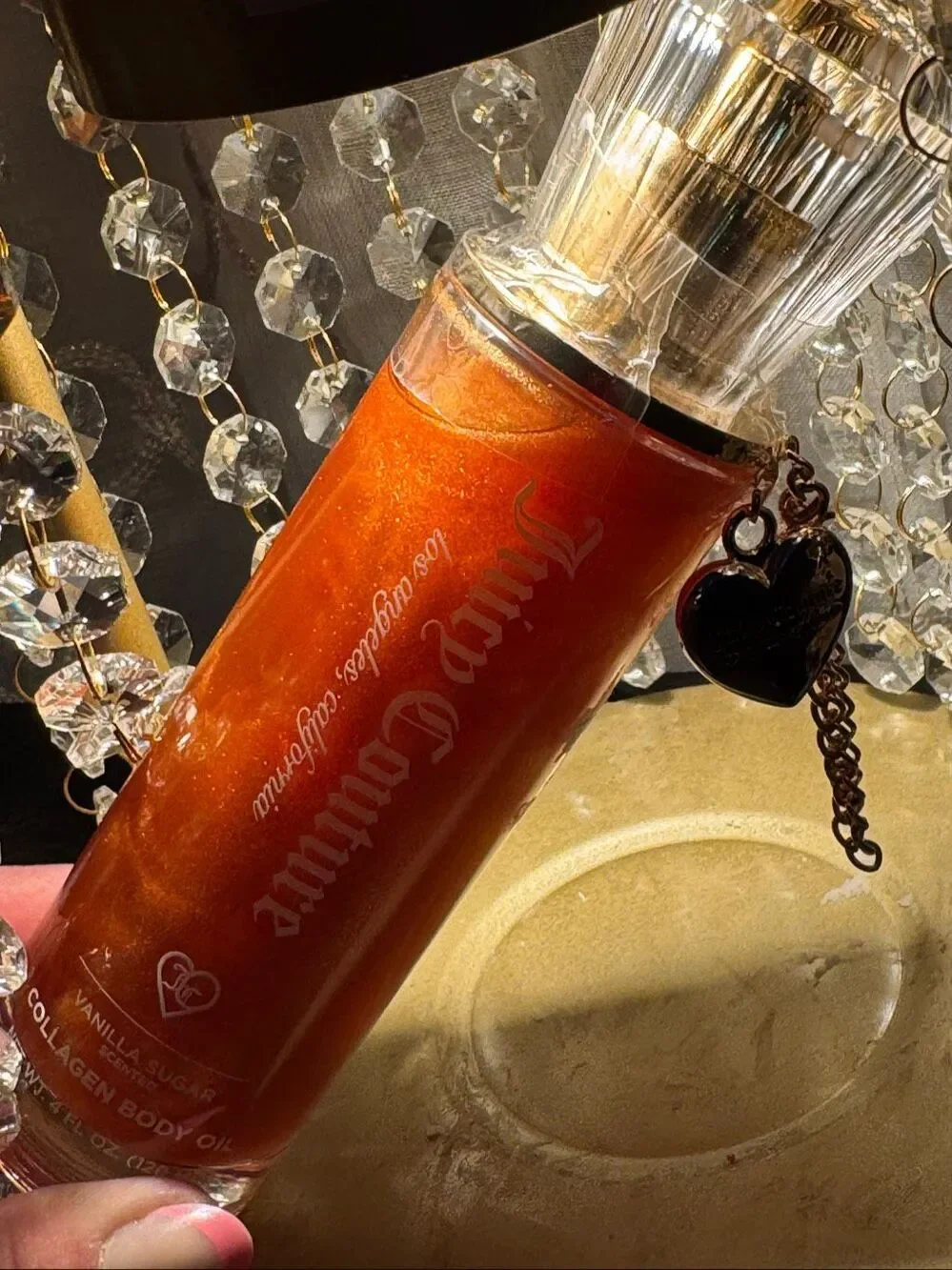 Juicy couture charm crown vanilla glitter bronzing shimmer oil Nwt